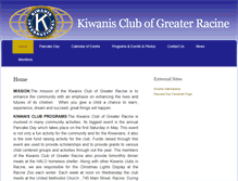 Tablet Screenshot of kiwanisracine.com